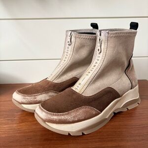 Hispanitas Andes Causal Ankle Boots Booties Brown Taupe Suede Leather 9 US 40